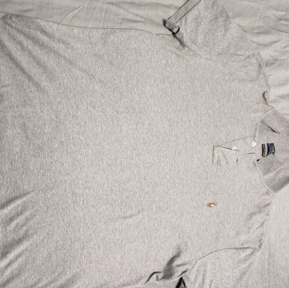 Ralph Lauren polo heathered gray Pima soft size L